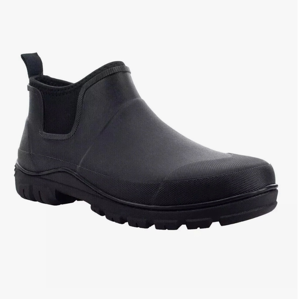 Staheekum Men's Ankle Waterproof Rain Boots - Black Size 11